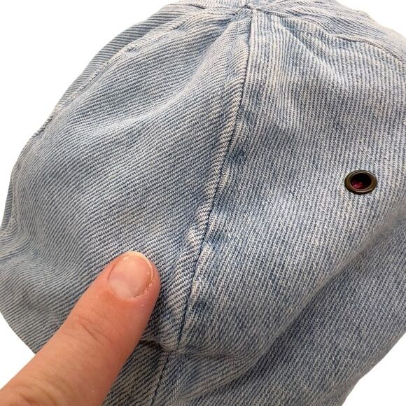 90s scrunchie hat! Floral denim hat scrunchie is attached - Picture 5 of 16
